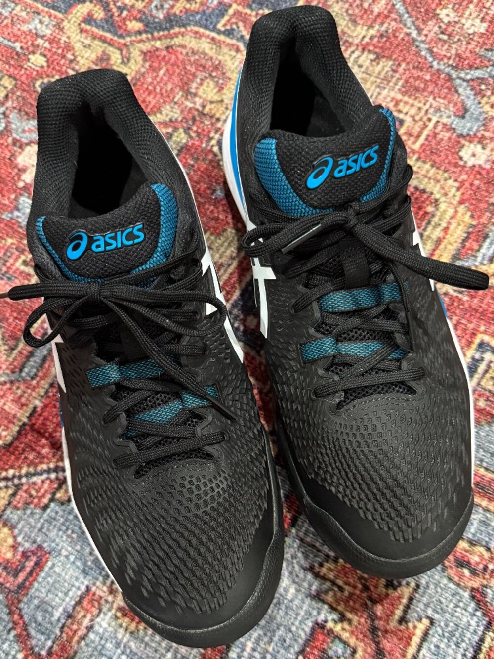 ASICS Gel-Resolution 9 Men's Tennis / Pickleball Shoes - Mens 10 - Black / Blue